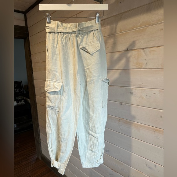 Wilfred | Cream Linen Blend Cargo Style Joggers - Picture 10 of 10